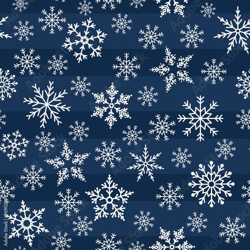 Christmas Snowflakes Seamless Pattern