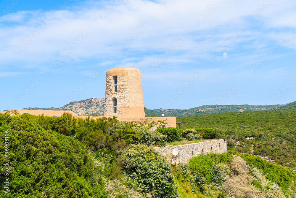 Fortress tower of Bonifacio town, Corsica island, France
