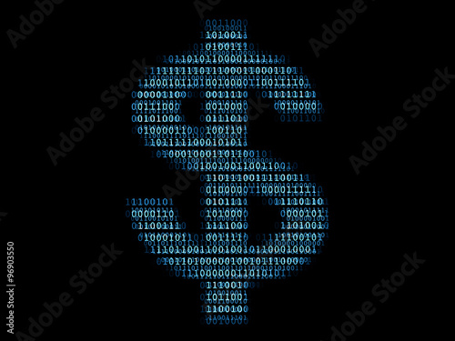Digital dollar sign / Concept of e-commerce