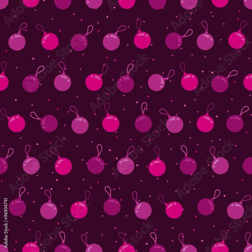 Pink Christmas Ornaments Seamless Pattern photo