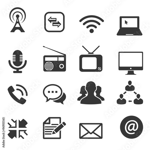 communication icon, vector