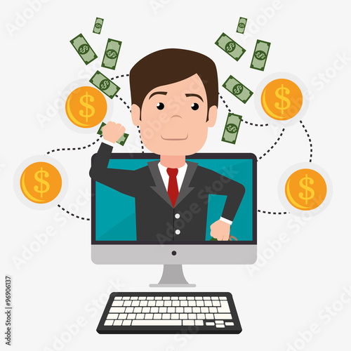 Money online payment graphic 