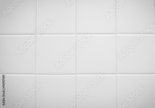 White tiles in a bathroom for texture, background
