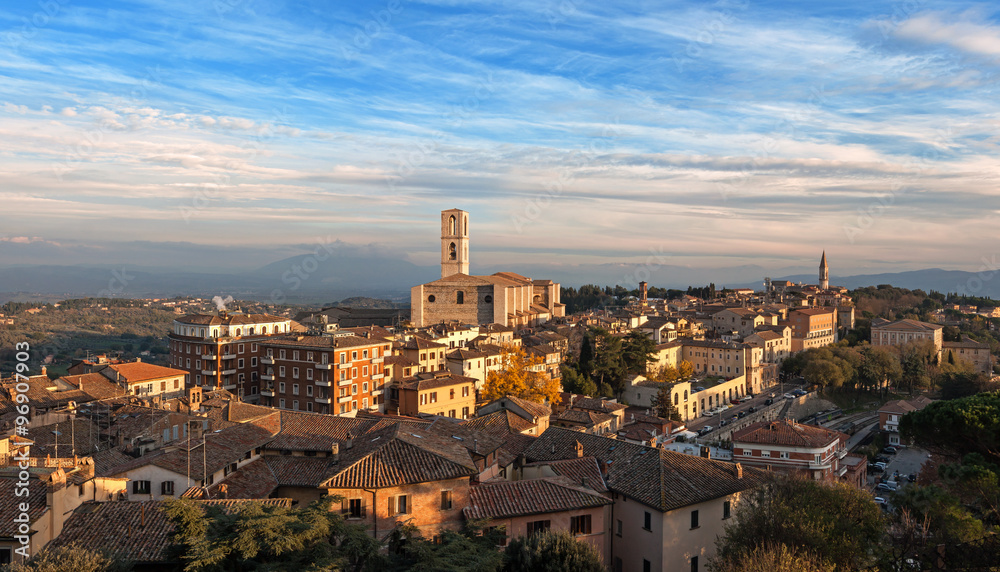 Panoramic view of Perugia - Italy