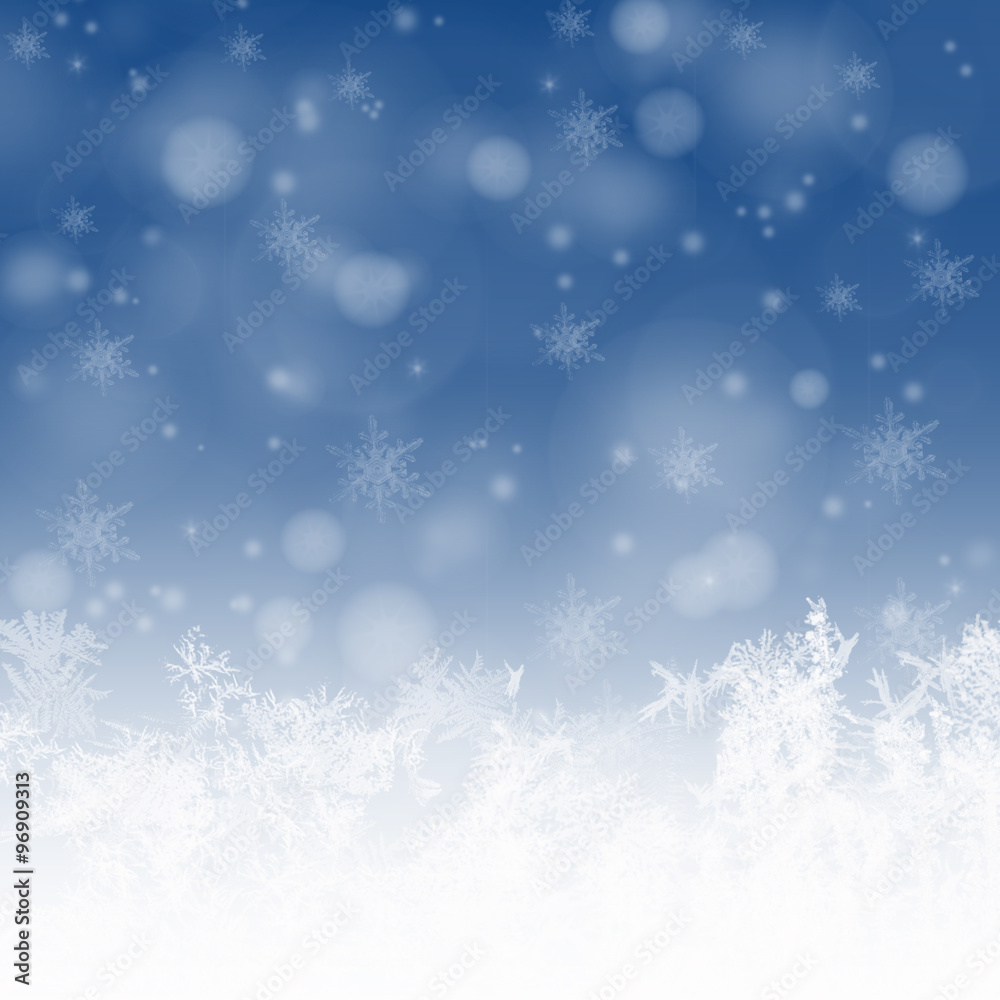 Snowflakes and stars background for winter Snowflakes and stars background for winter