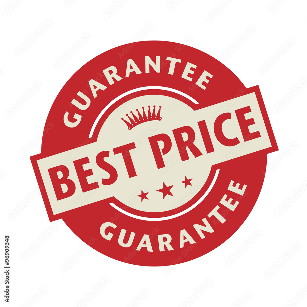 Stamp or label with the text Best price guarantee Stamp or label with the text Best price guarantee