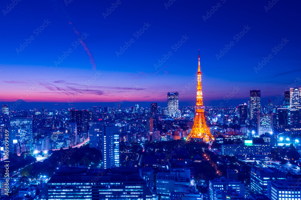 Naklejka premium Tokyo Tower, Tokio, Japonia