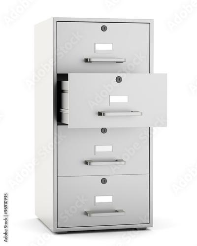 Photography File cabinet isolated on white background