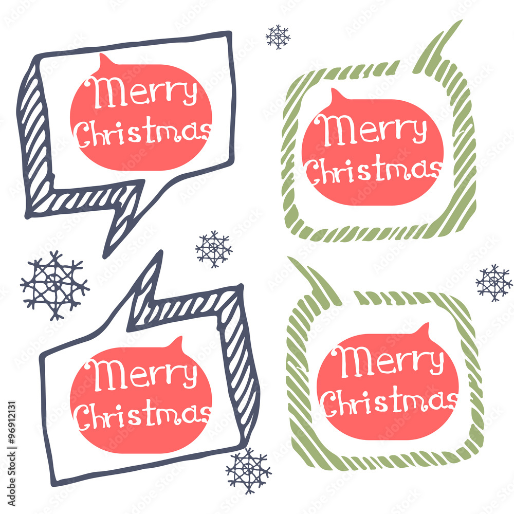 Christmas set icons Doodle Christmas set icons Doodle