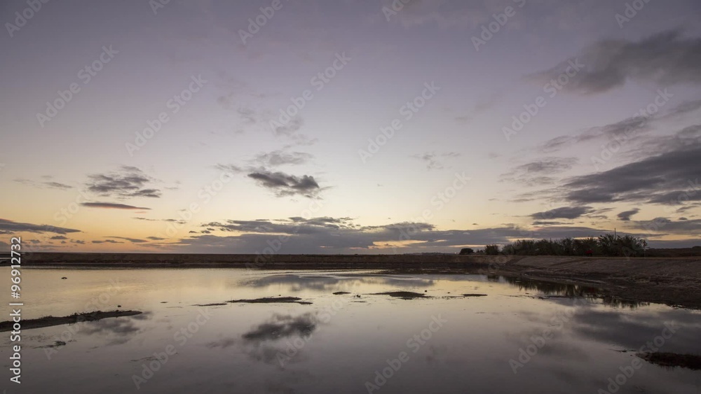 Cloudy Sunset Time lapse Seascape, view Ria Formosa natural park. Algarve. Portugal. Cloudy Sunset Time lapse Seascape, view Ria Formosa natural park. Algarve. Portugal.