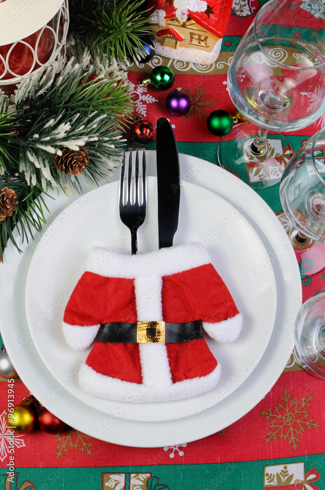 Fragment of the Christmas table Fragment of the Christmas table