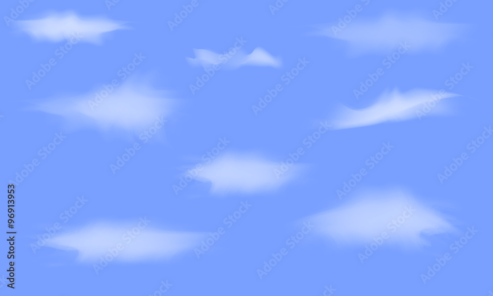 Set of transparent different clouds. Vector. Set of transparent different clouds. Vector.