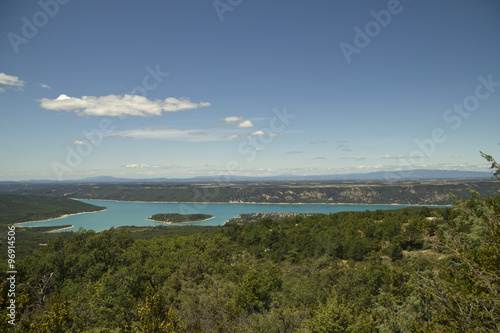 Turquoise lake view in Castellane  France