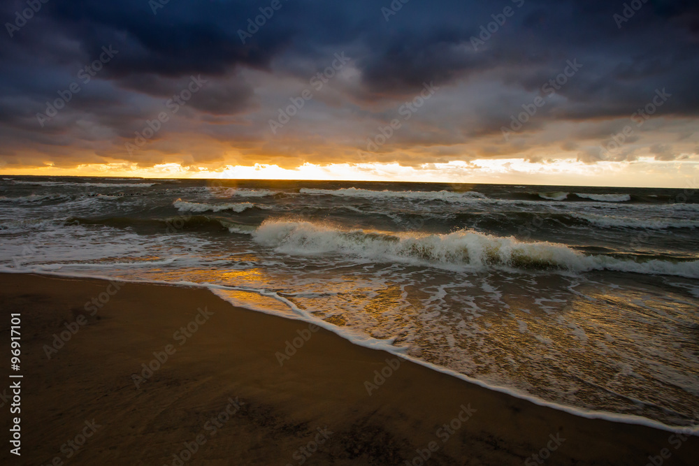 waves on the Baltic coast