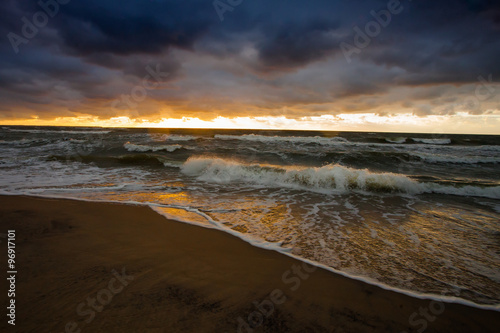 waves on the Baltic coast