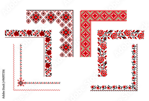 Ukrainian embroidery ornament