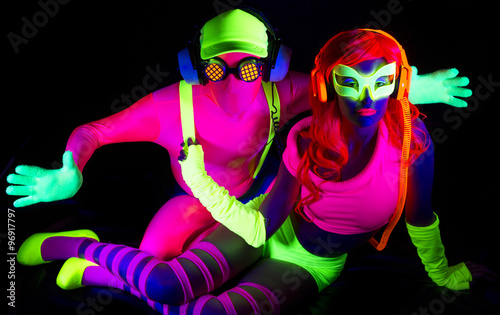 sexy neon uv glow dancer
