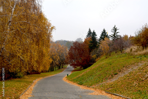 Осенний парк в столице Украины - Киеве