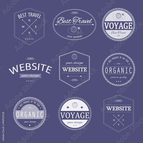 Vintage hipster icons