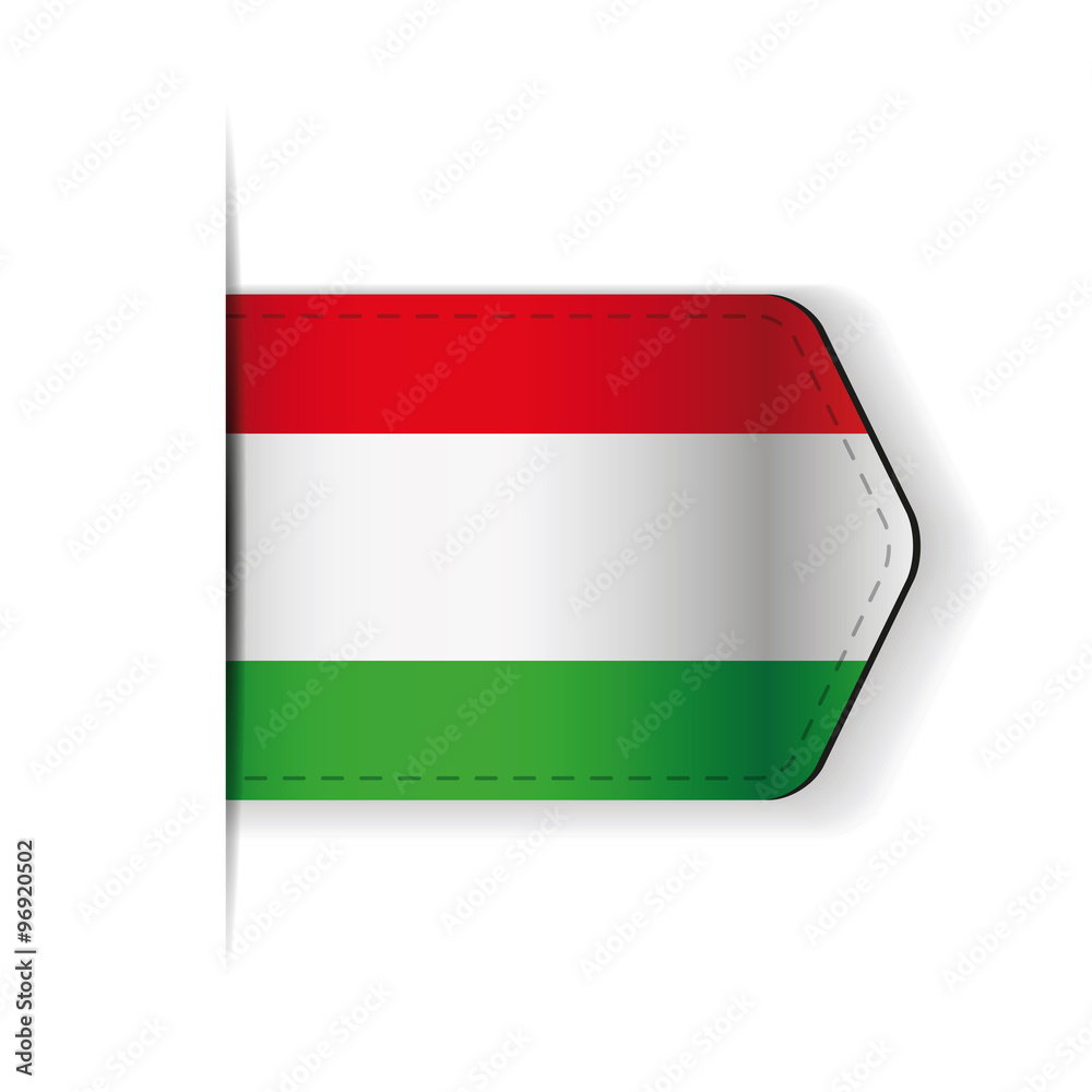 Hungary flag vector ribbon Hungary flag vector ribbon