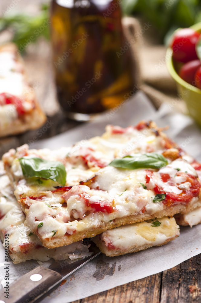 Focaccia. Flatbread pizza