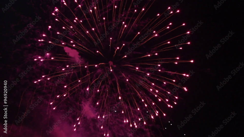 Fireworks in the night sky. Happy New Year. Fireworks in the night sky. Happy New Year.