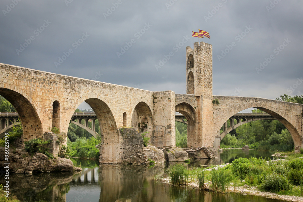 Medieval bridge in Catalonia, Spain