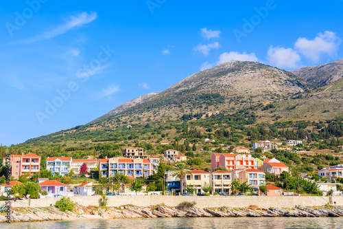 View of Agia Efimia village with colorful houses on Kefalonia Island, Greece © pkazmierczak