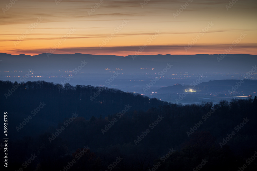 Fototapeta premium sunset in black forest, Germany