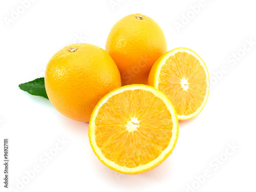 Orange fruit isolated on white background