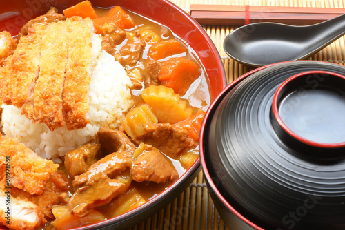 japanese food fry pork curry photo