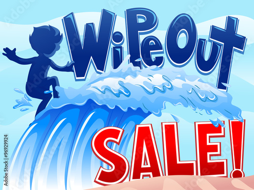 Wipe Out Sale Boy Wave