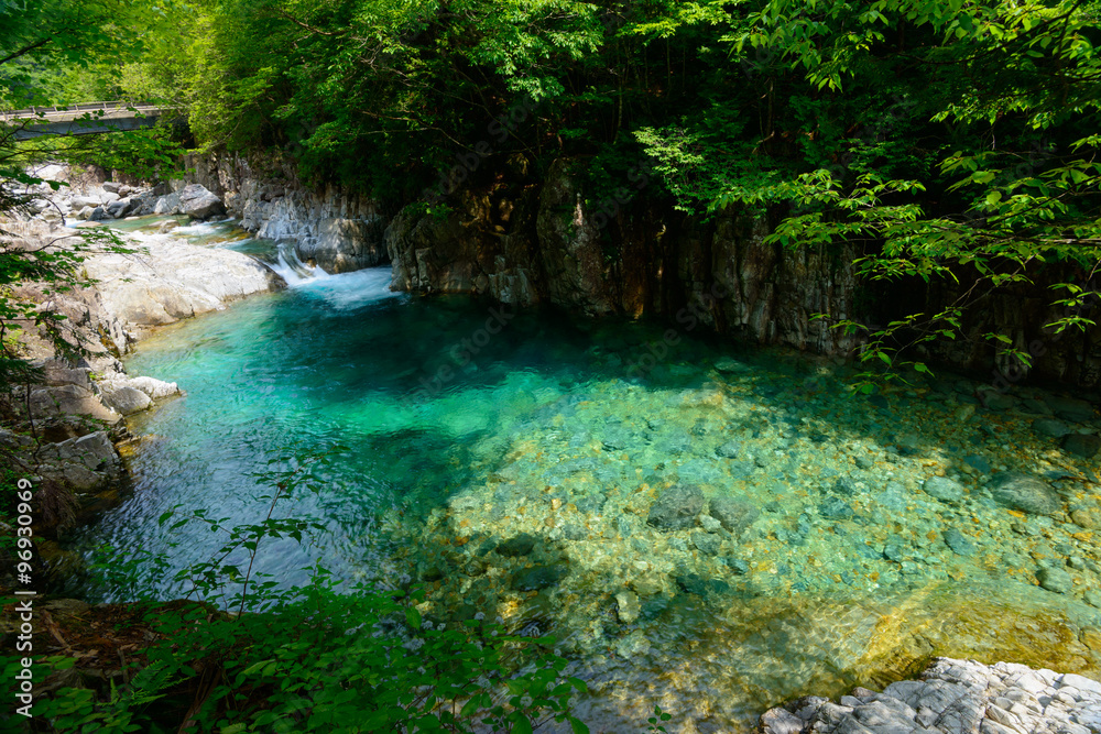 Atera Valley in Kiso, Nagano, Japan Atera Valley in Kiso, Nagano, Japan