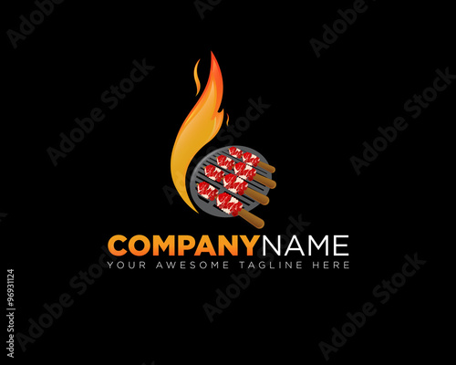 design of invitation card on barbecue party
