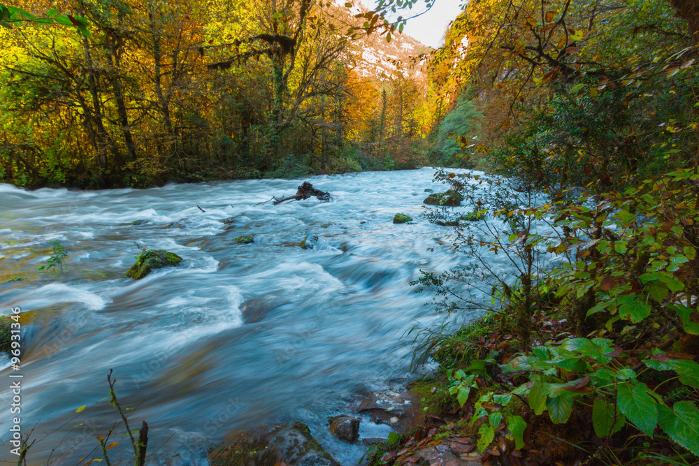 Stormy mountain river