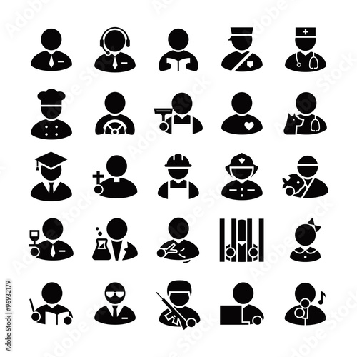 Occupations vector icons