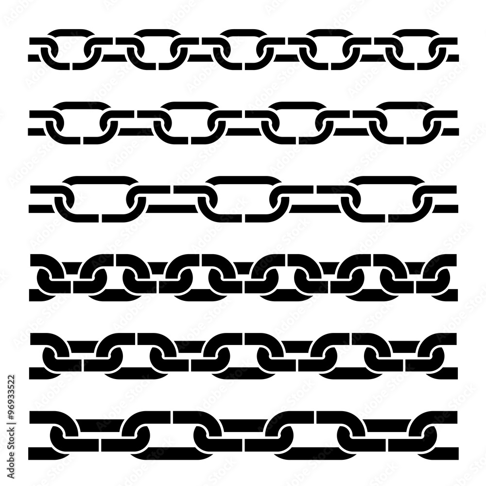 vector industrial chain seamless silhouettes