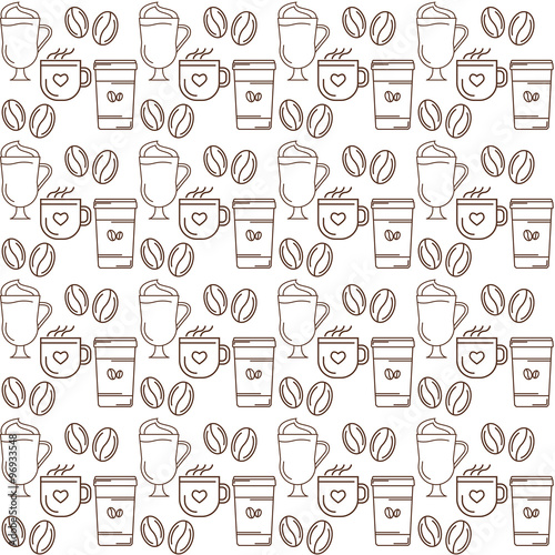 coffe seamless pattern