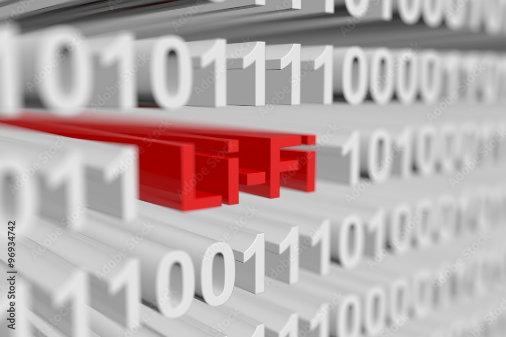 Li-Fi is presented in the form of binary code
