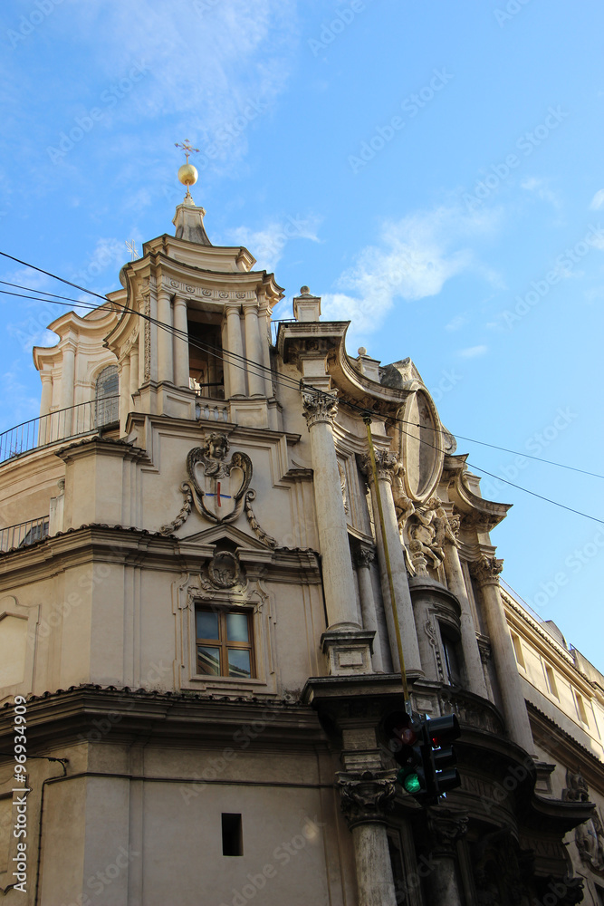 Fototapeta premium Rome,Italy,church,summer,evening.