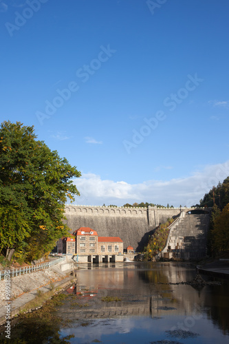 Pilchowice Dam on Bobr River in Poland