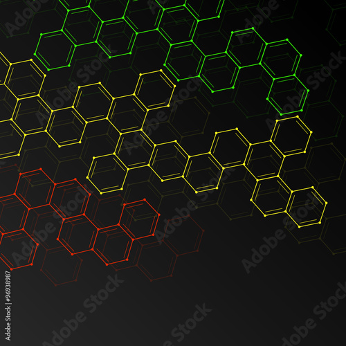 Colorful molecule DNA. Abstract background. Vector illustration. Eps10