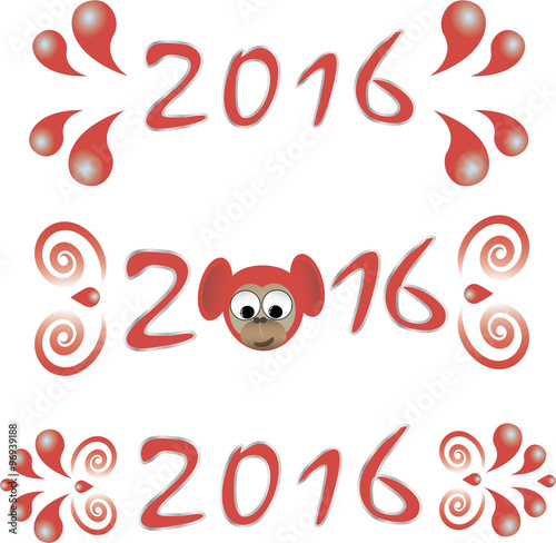 Happy new year 2016 Text Design