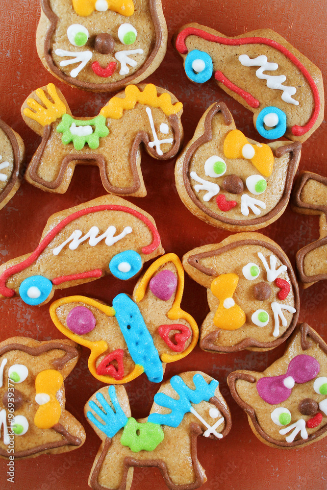 Traditional gingerbread cookies 