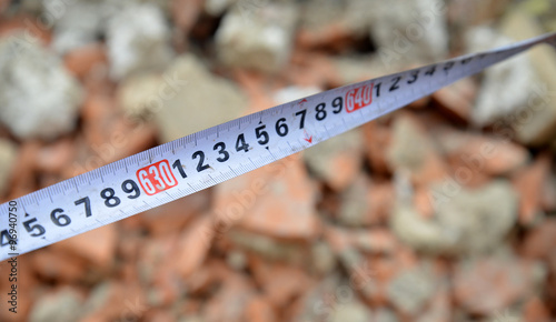 white metal measure tape