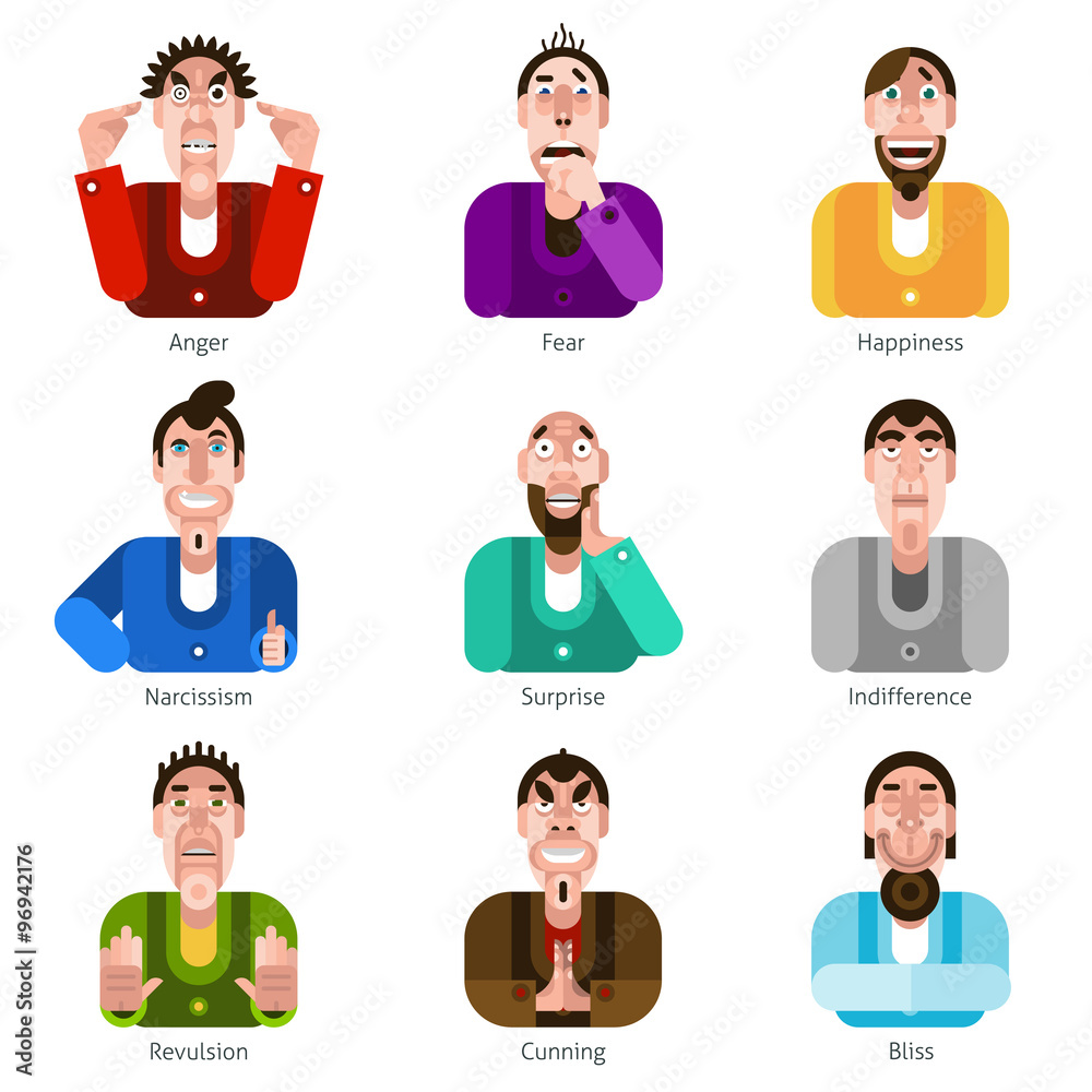 Fototapeta premium Emotion icons set