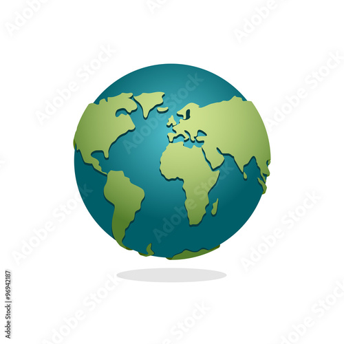 Earth Planet. Sign of globe. Space Earth on white background. Wo