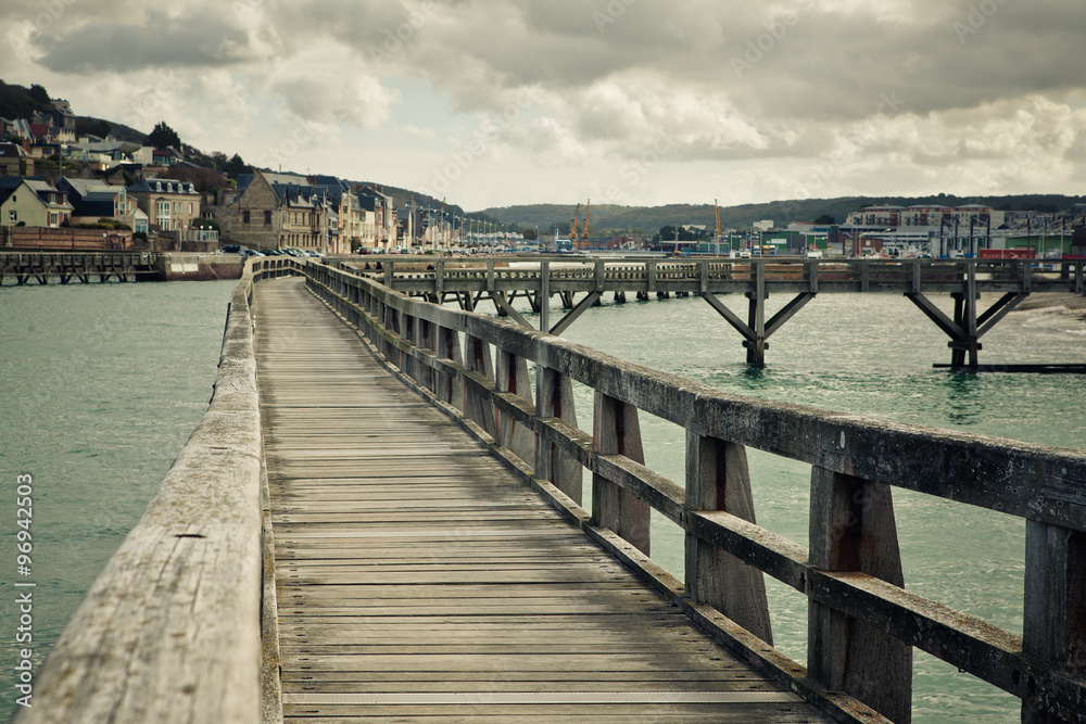 Walkway in the Port of Fecamp