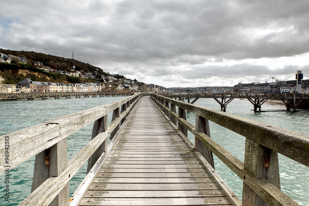 Walkway in the Port of Fecamp