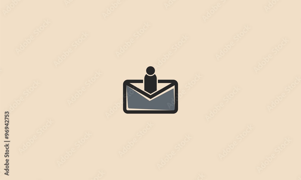 Mail people vector logo icon Mail people vector logo icon
